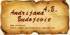 Andrijana Budojević vizit kartica